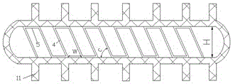 An inner fin heat pipe with gradually changing protrusion length