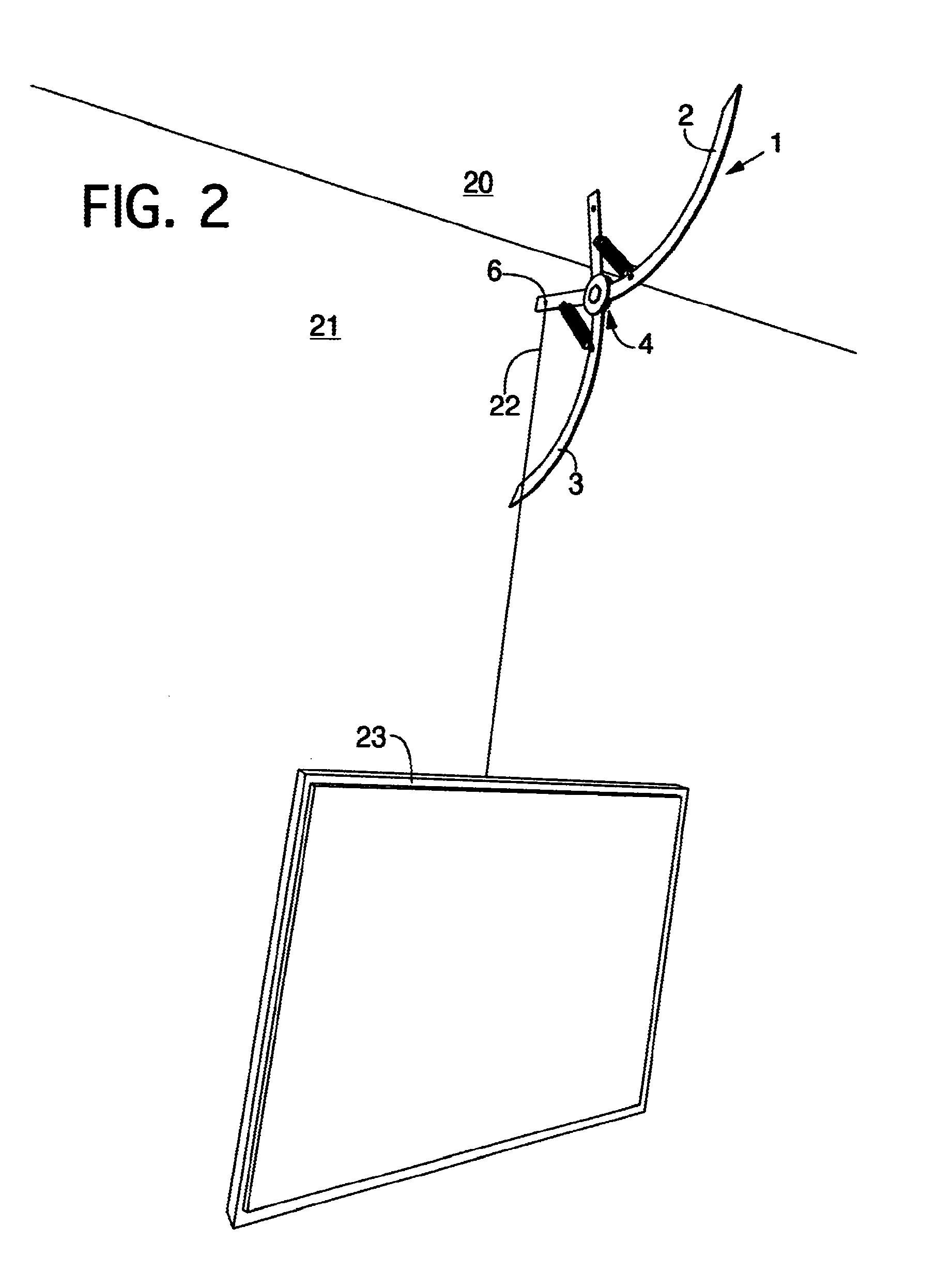 Corner clamp and method for providing a suspension point in a three-dimensional space