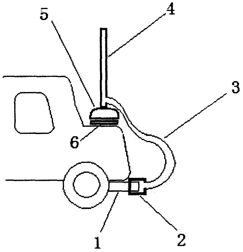 Temporary high-altitude automobile tail gas exhaust pipe