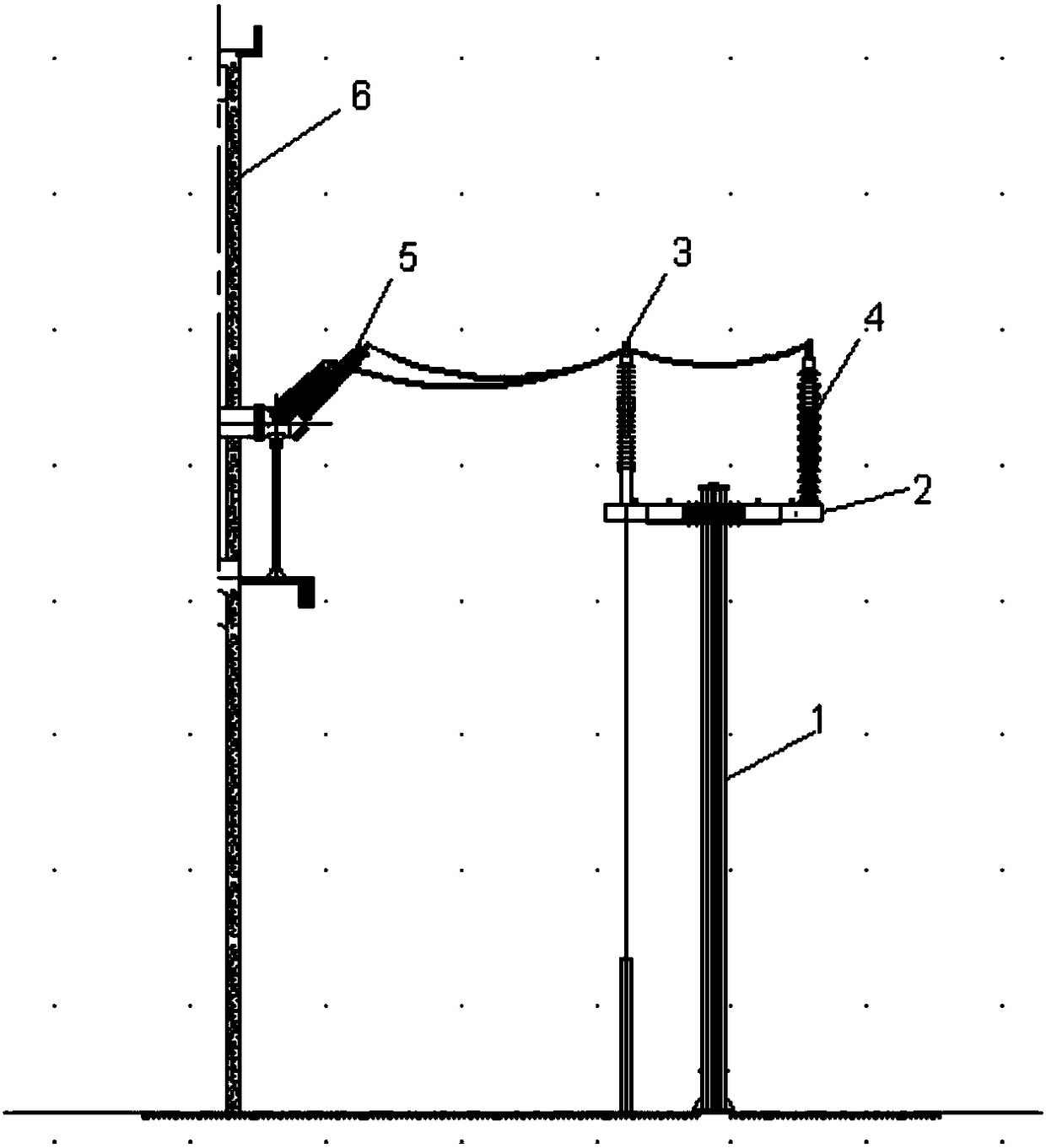 Special rod for single circuit cable rotating overhead station