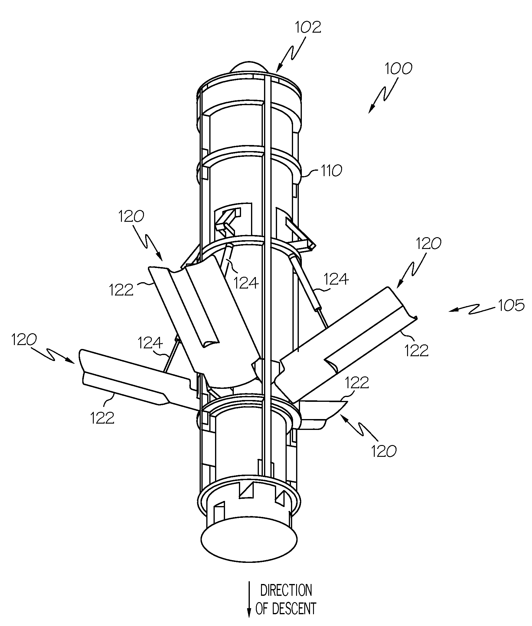 Systems and methods for underwater descent rate reduction