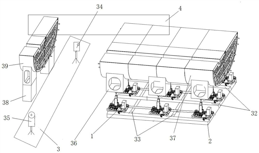 A high-precision automatic assembly and docking system for ship sections with multi-degree-of-freedom adjustment
