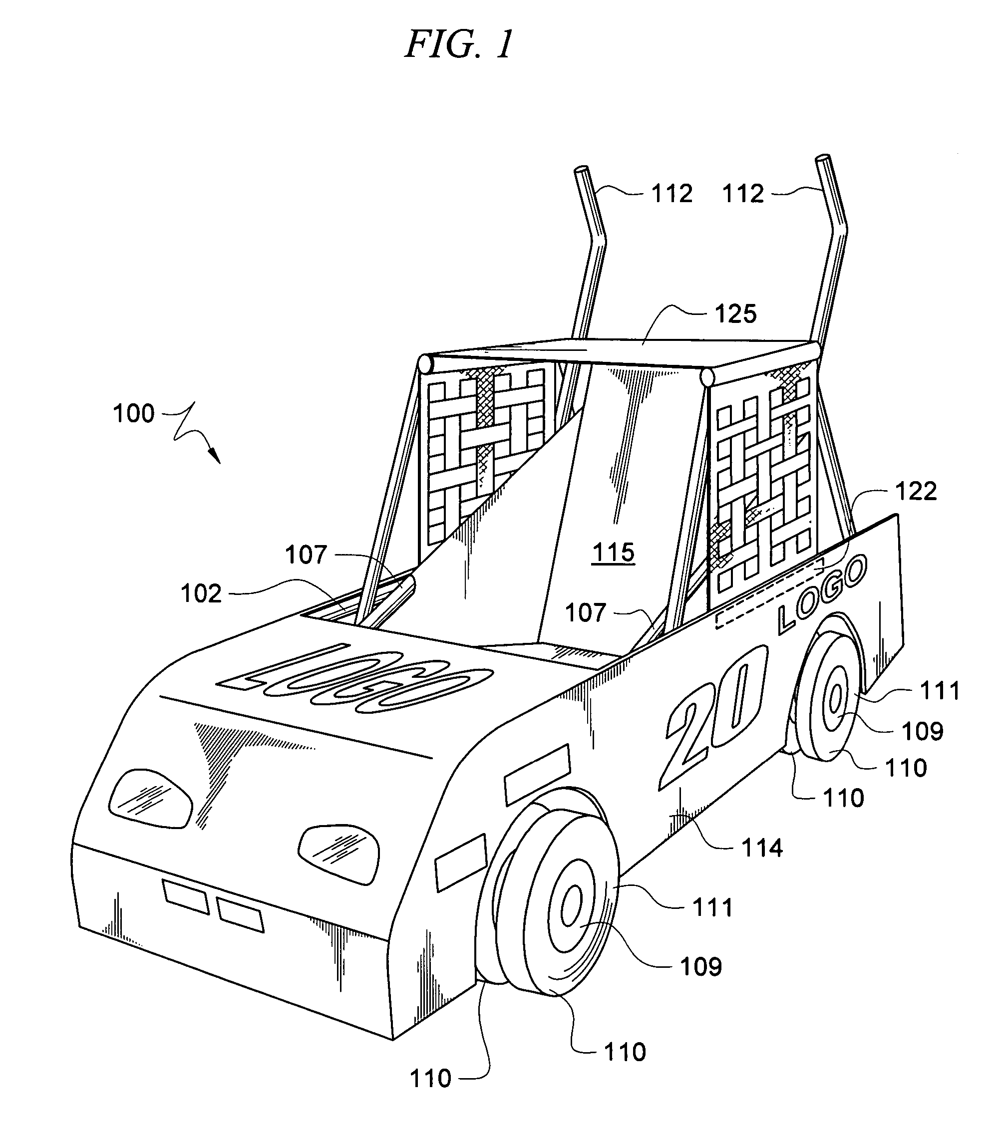 Folding stroller with decorative skirt