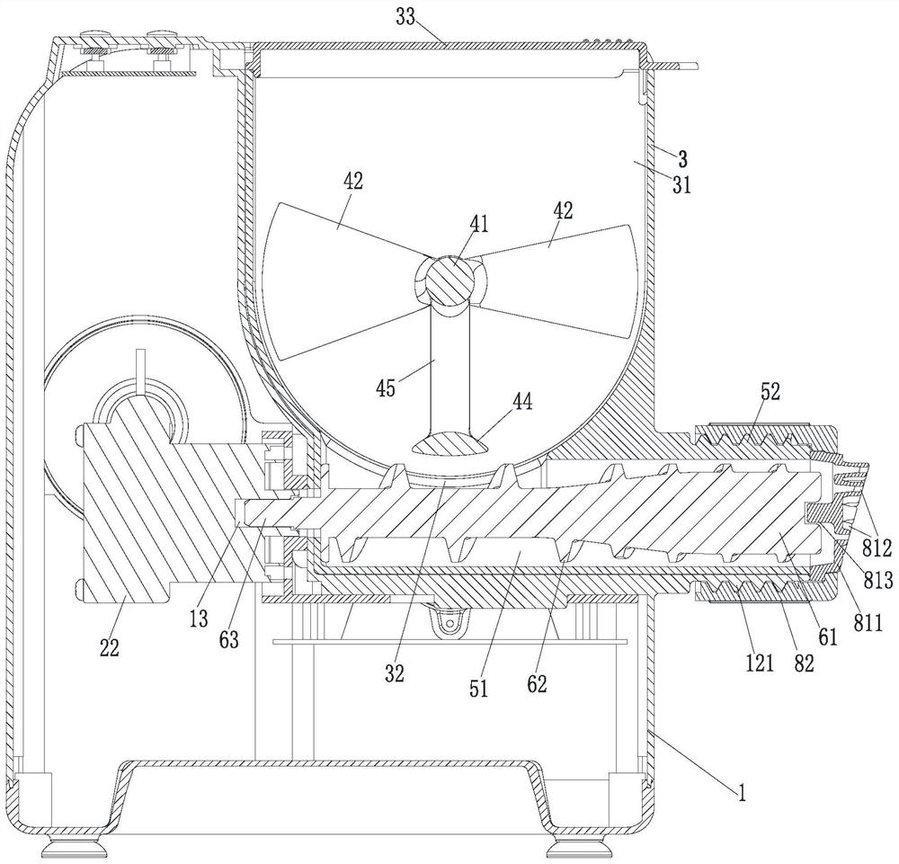 Horizontal cooked wheaten food machine