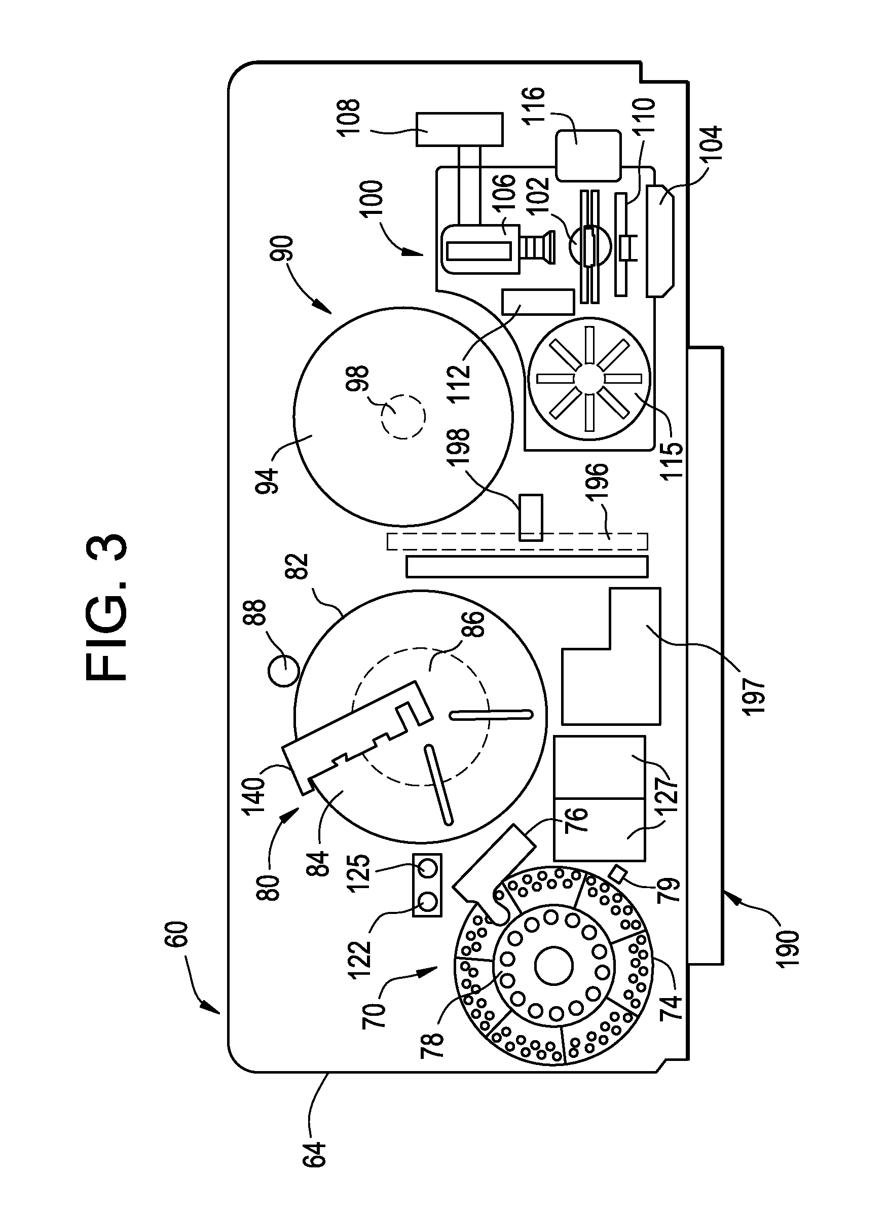 Method for holding multiple types of diagnostic test consumables in a random access single container