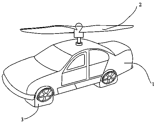 Flying car with shock absorber