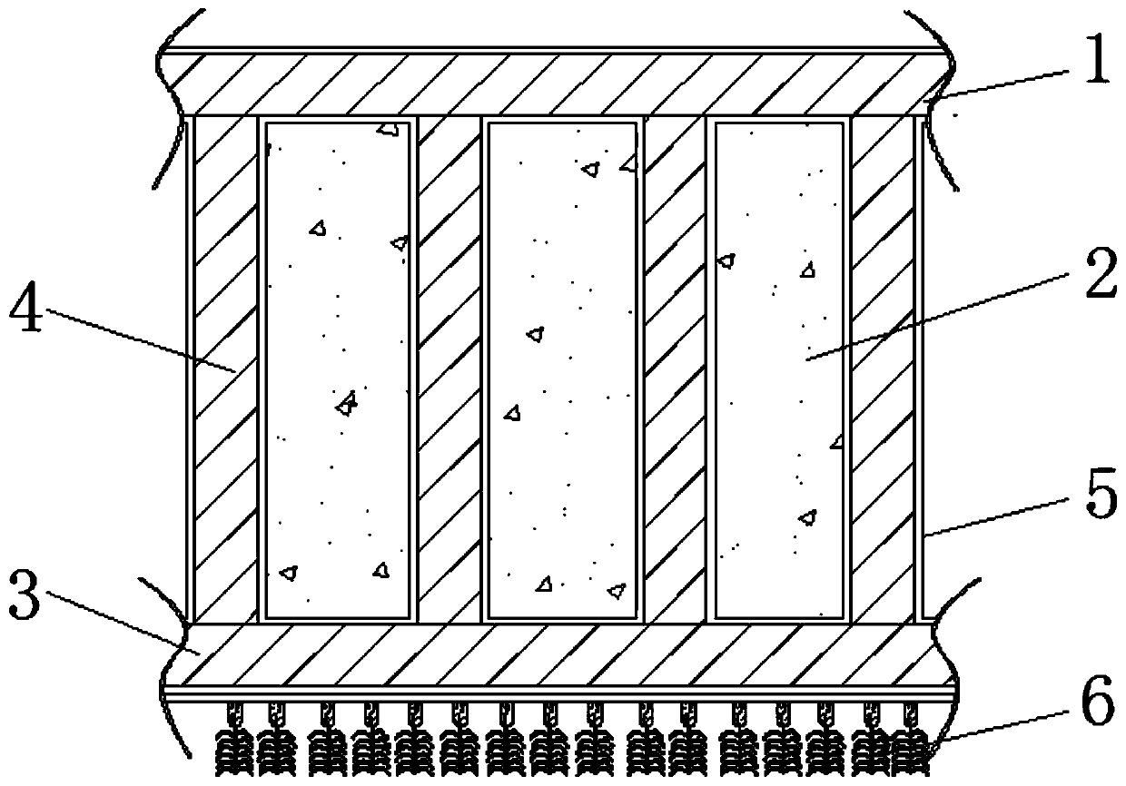 Corrosion-resistant concrete structure of a sea-crossing bridge