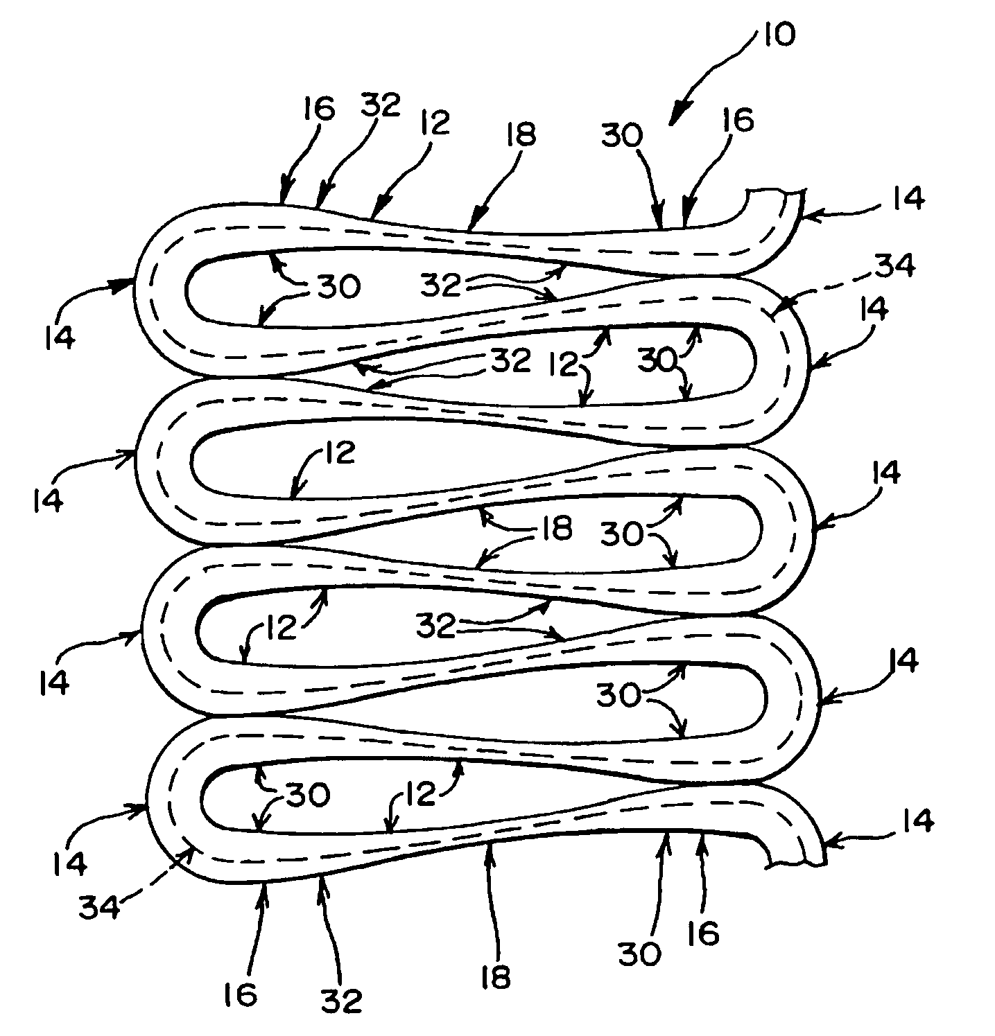 Intraluminal device with unsymmetric tapered beams