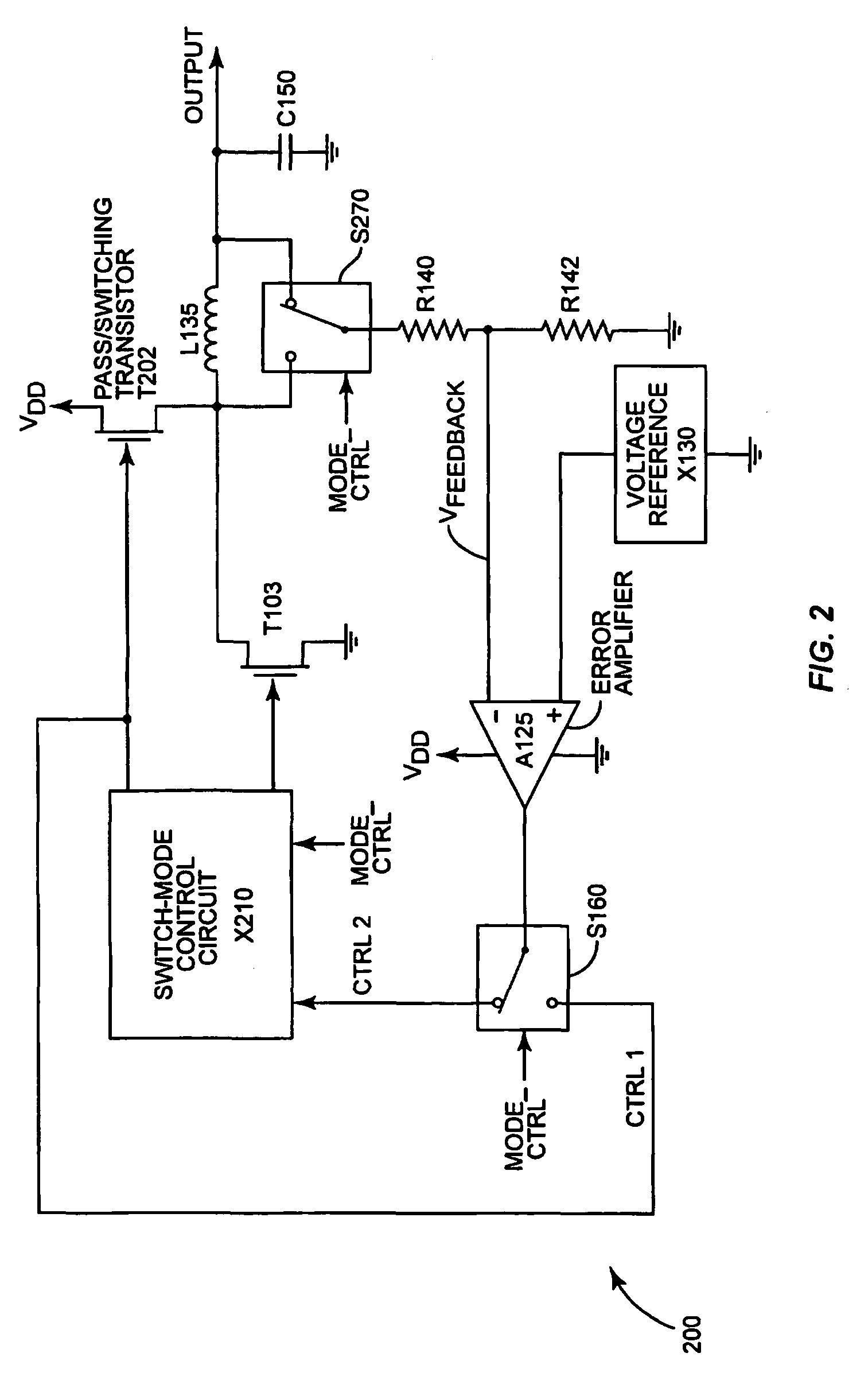 Multimode voltage regulator circuit