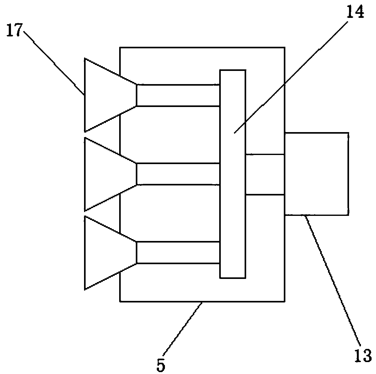 Textile equipment with sweeping device