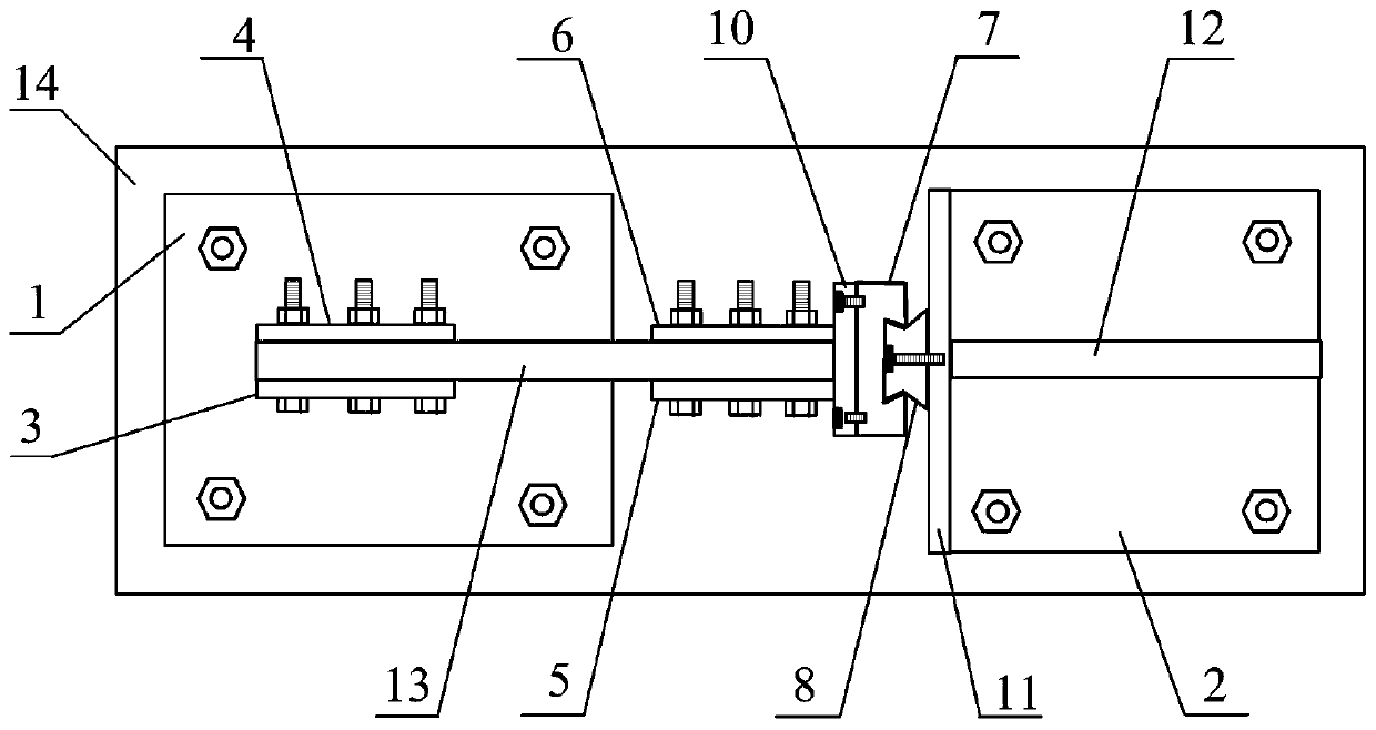 Plate shear test device