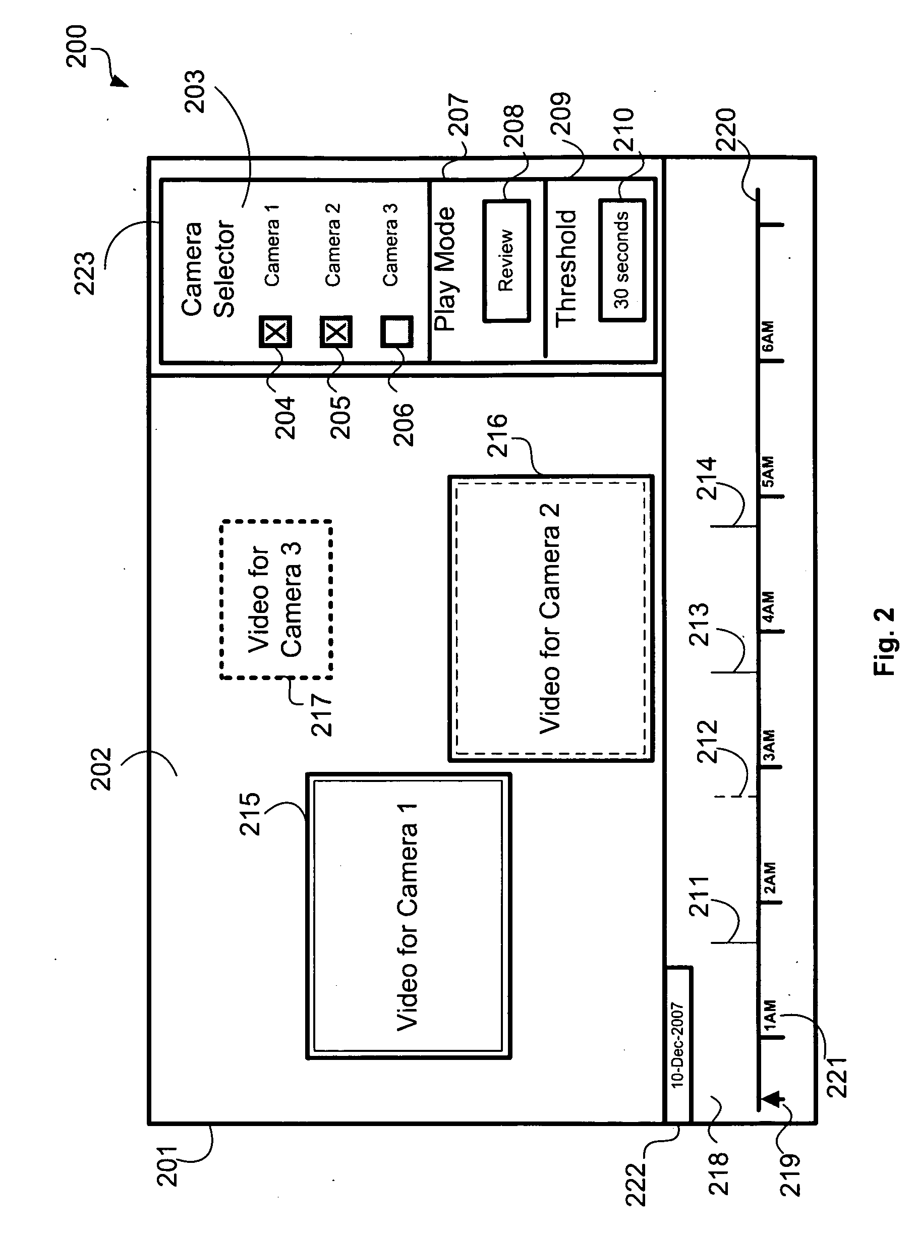 Method, apparatus and system for displaying video data