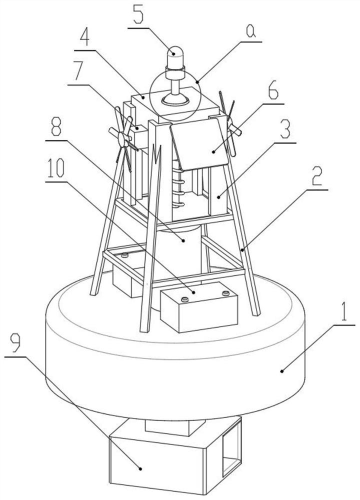 Navigation buoy lamp holder