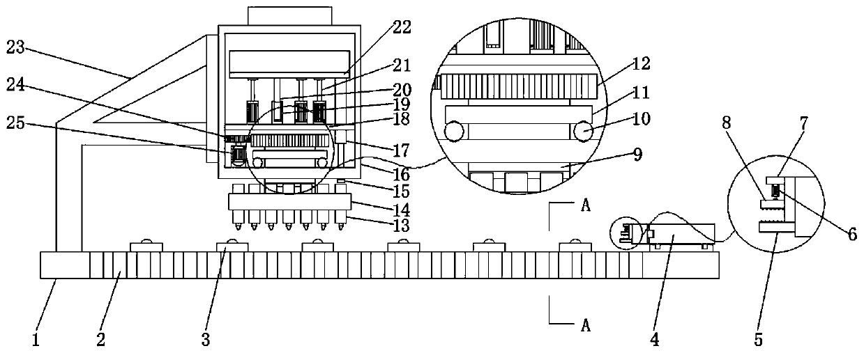 Steel plate punching device capable of automatically replacing punch