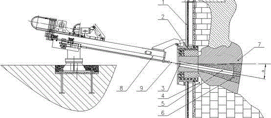 A method for tapping a blast furnace taphole and a blast furnace taphole equipment system