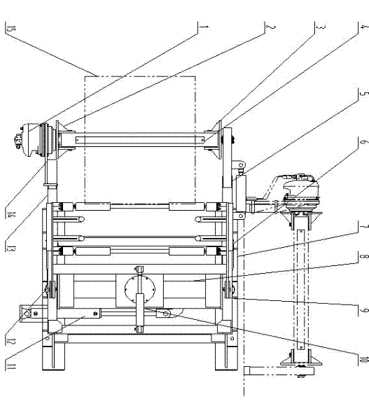 Take-up and pay-off device for belt winding mechanism of belt conveyor