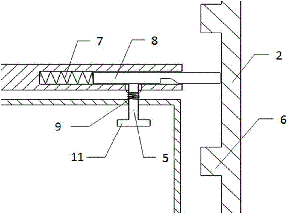 Vertical elevator with high-strength locking pin