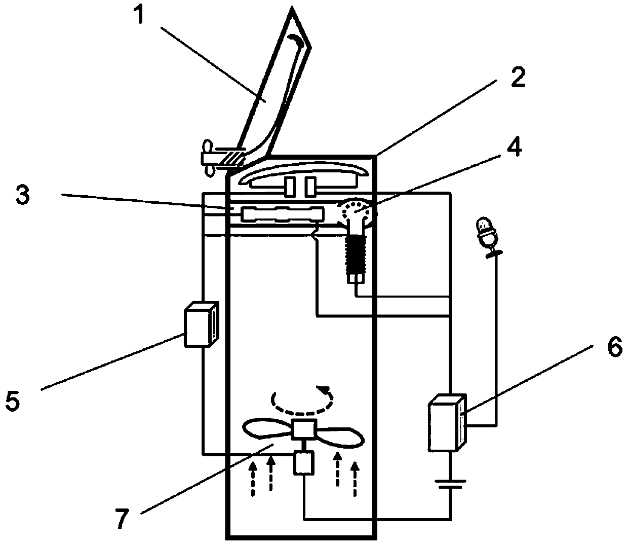 Human-throat diagnosis and treatment simulating device capable of being started through sound discrimination