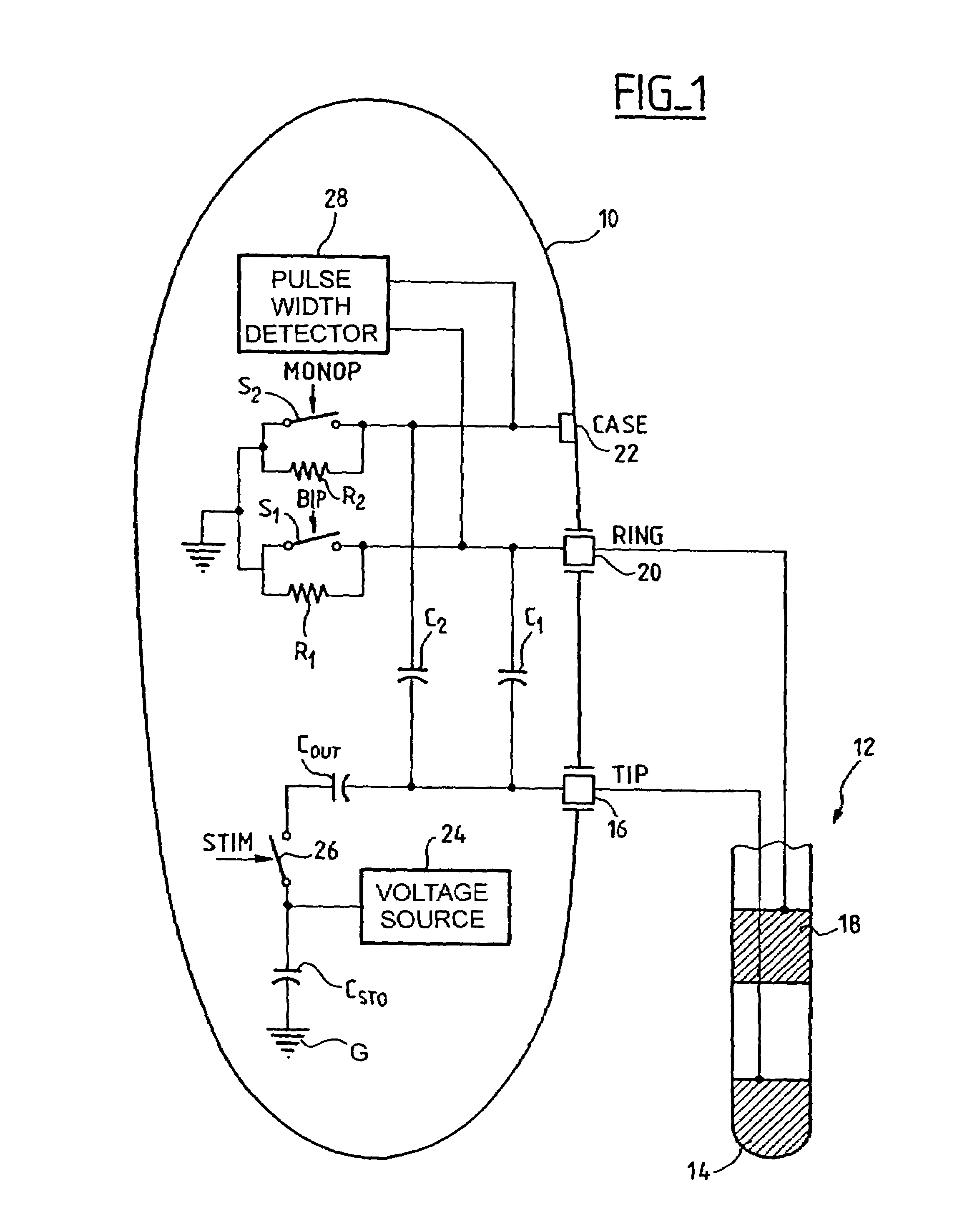 Determining the presence and type of probe associated with an active implantable medical device, in particular a cardiac pacemaker