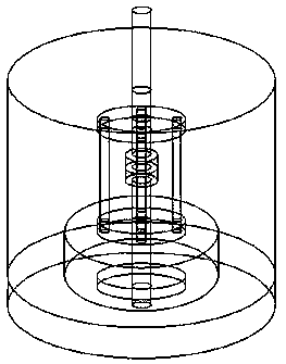 Rocking arm machine base magnetic rotating structure