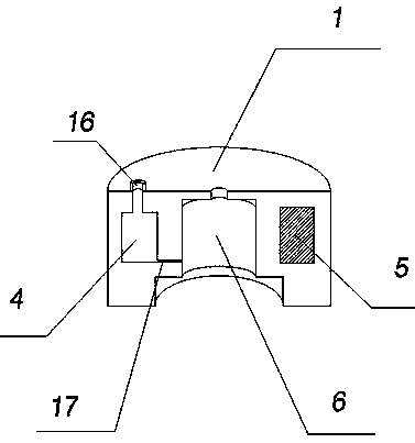 Rocking arm machine base magnetic rotating structure