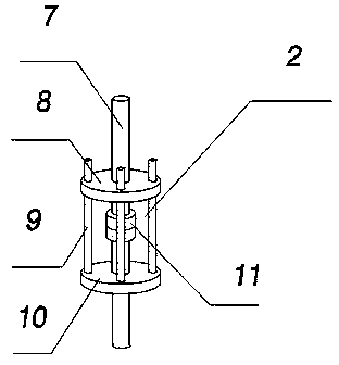 Rocking arm machine base magnetic rotating structure