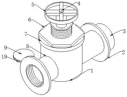 Convenient-to-mount copper valve