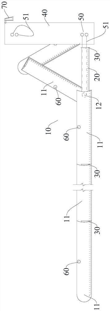 Distance measuring device for electric power construction