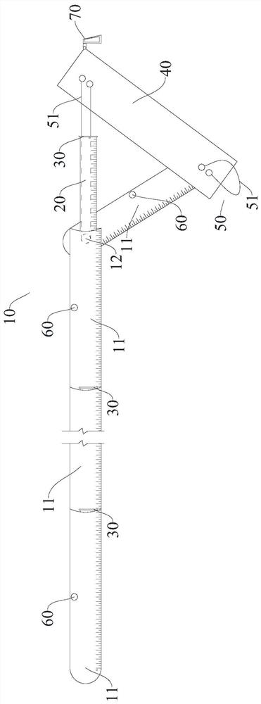 Distance measuring device for electric power construction