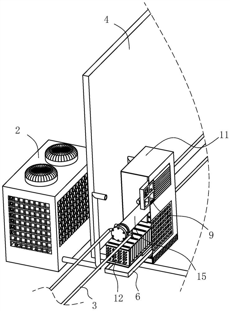 Water heating type warming, constant-temperature and constant-humidity system