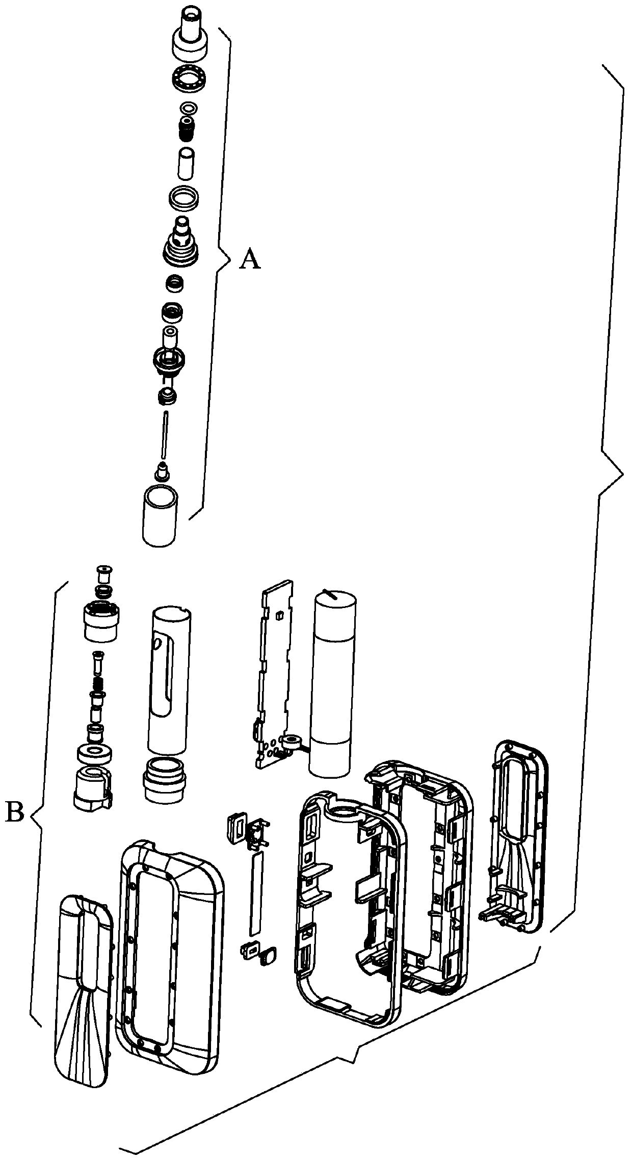 Box electronic cigarette with multiple replaceable atomizing core materials