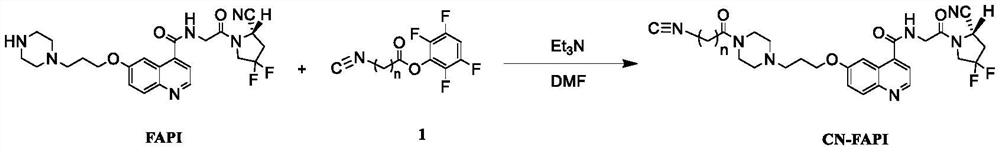 Technetium-99m-labeled isonitrile-containing fapi derivatives, preparation method and application