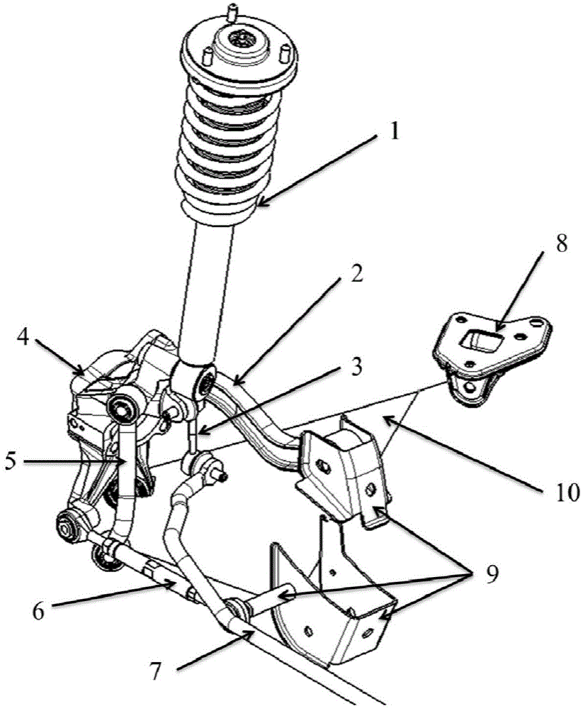 Automobile suspension key structure element optimization design method