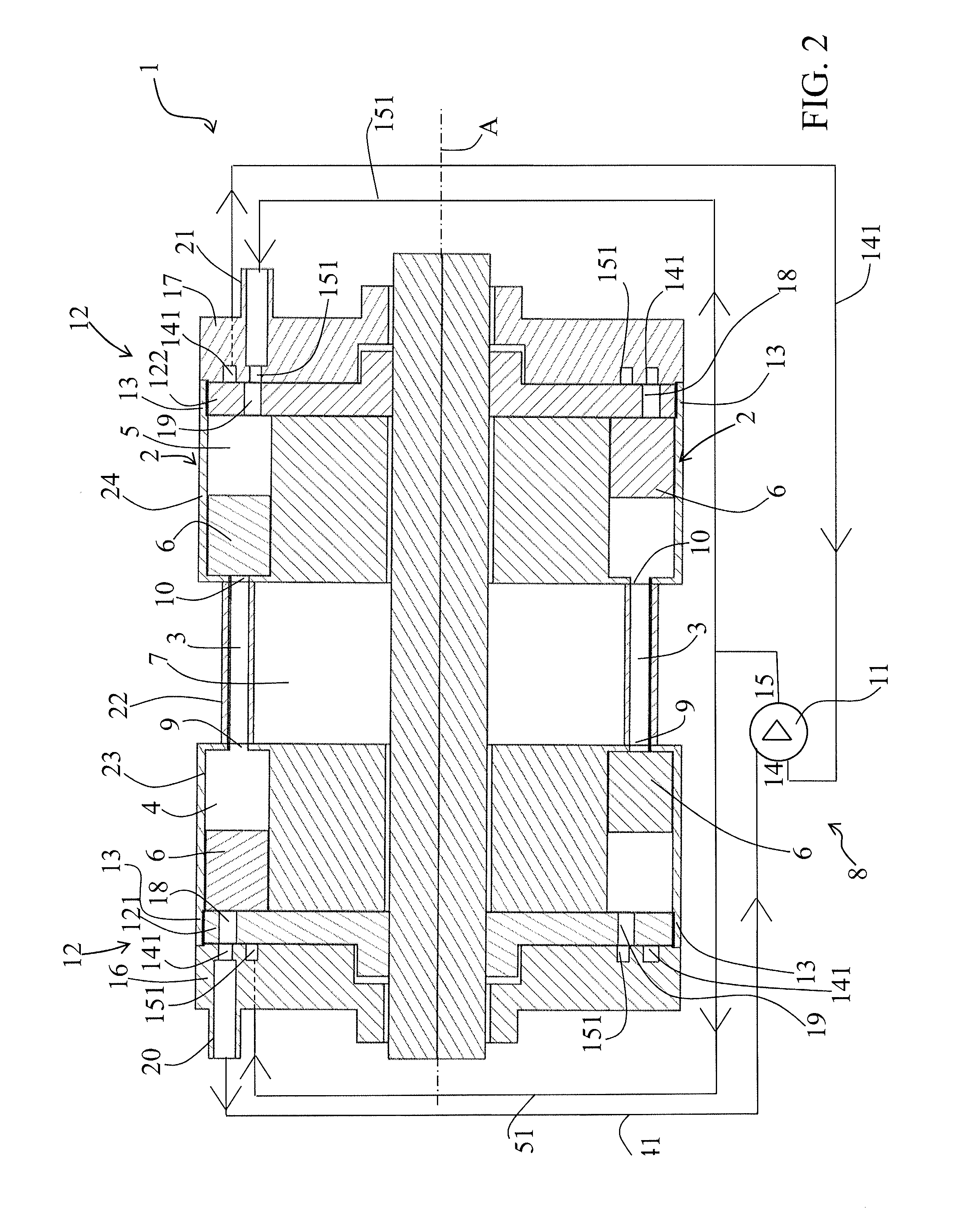 Thermal generator with magnetocaloric material