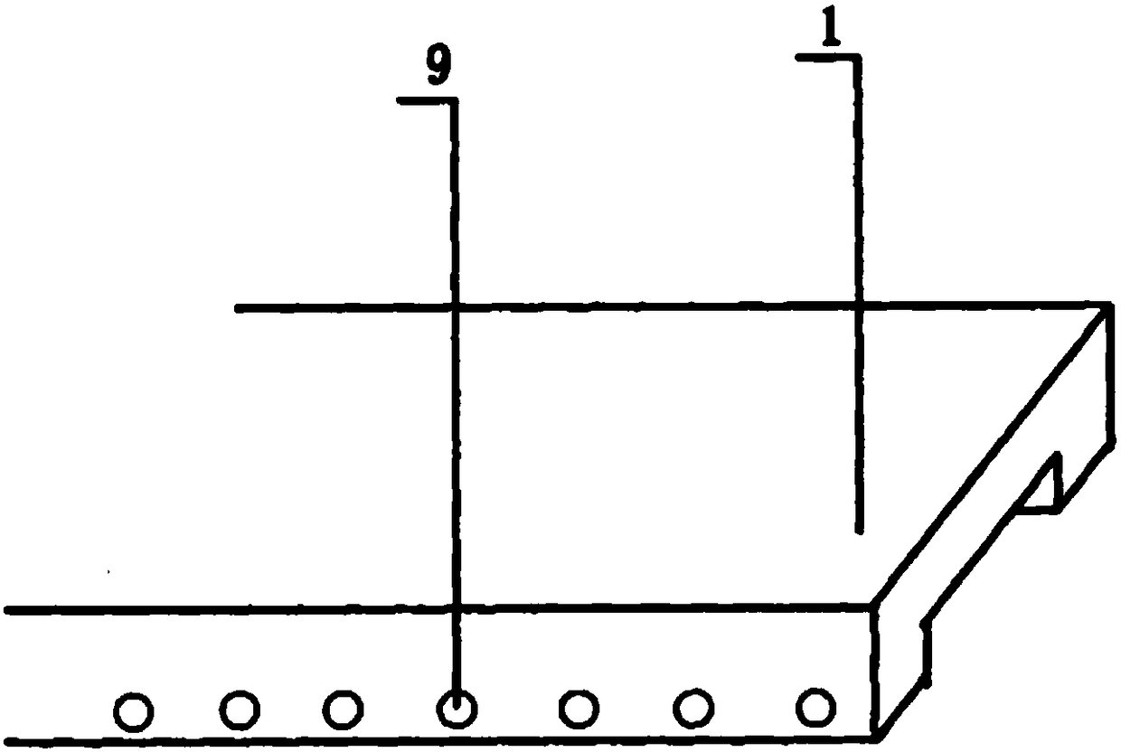 A groove for exhausting smoke and covering pipelines