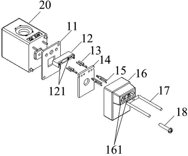 Novel solenoid valve connected by screw insert