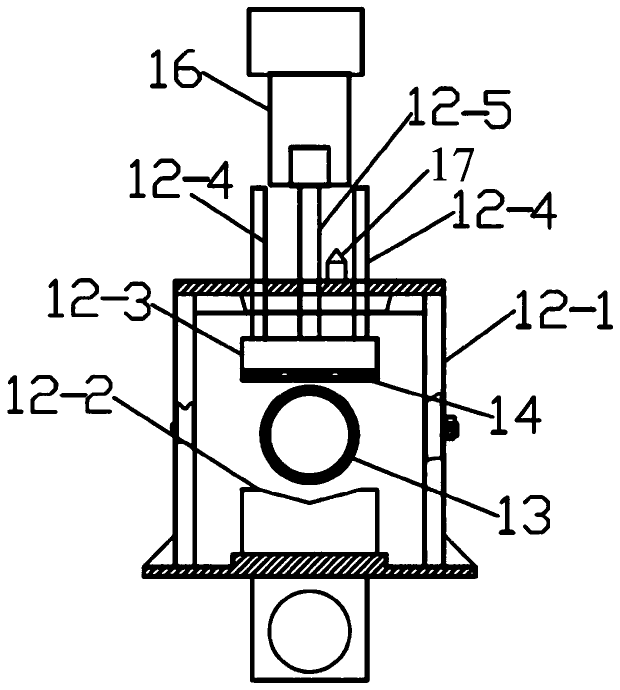 A plastic pipe sealing test device