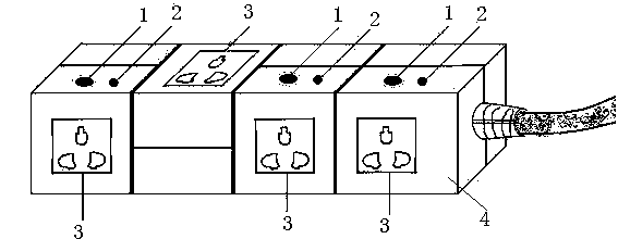 Sectionally-rotated power strip
