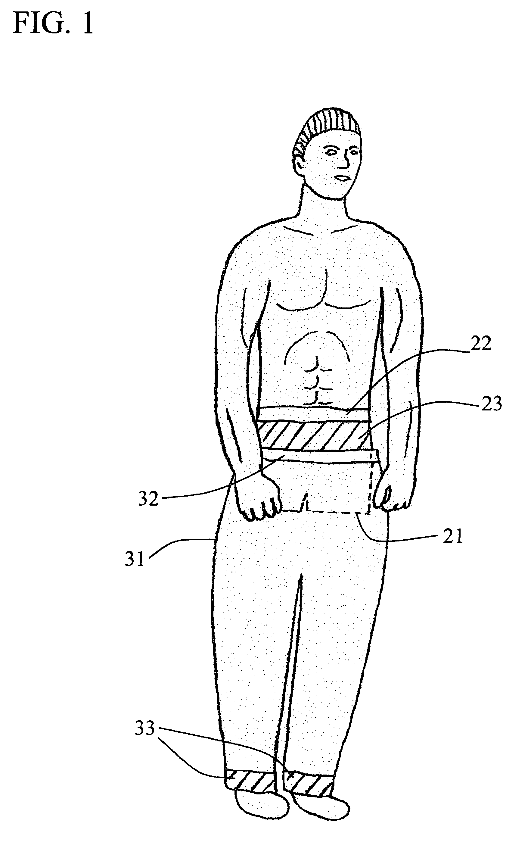 Pants construction stabilized by integral undergarment