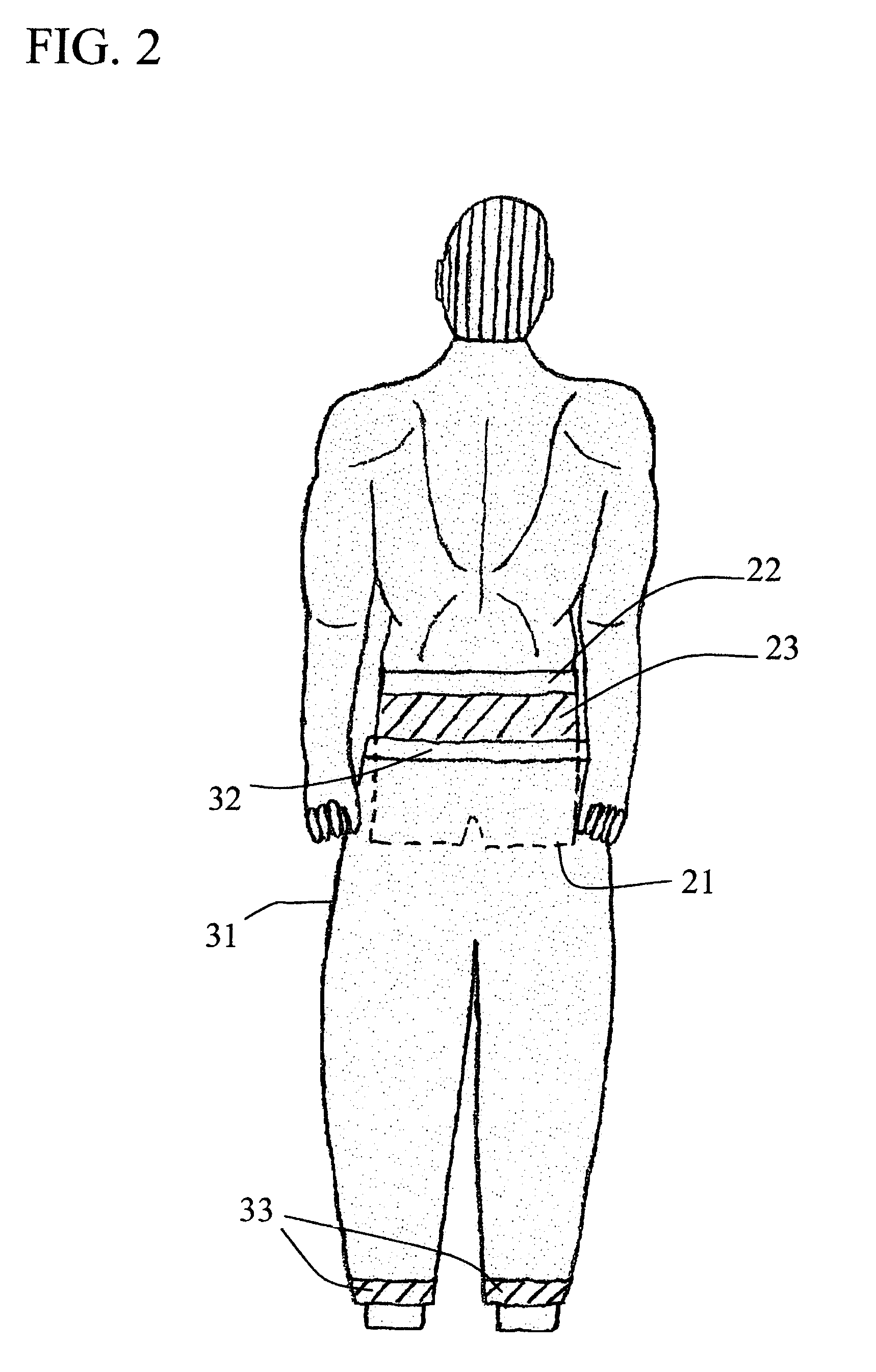 Pants construction stabilized by integral undergarment