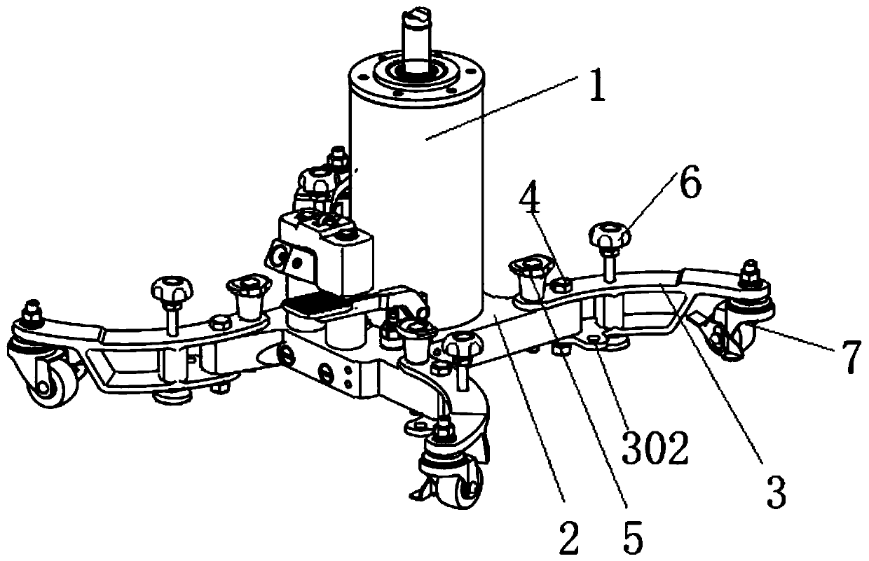 Hydraulic conveying jack with adjustable base supports