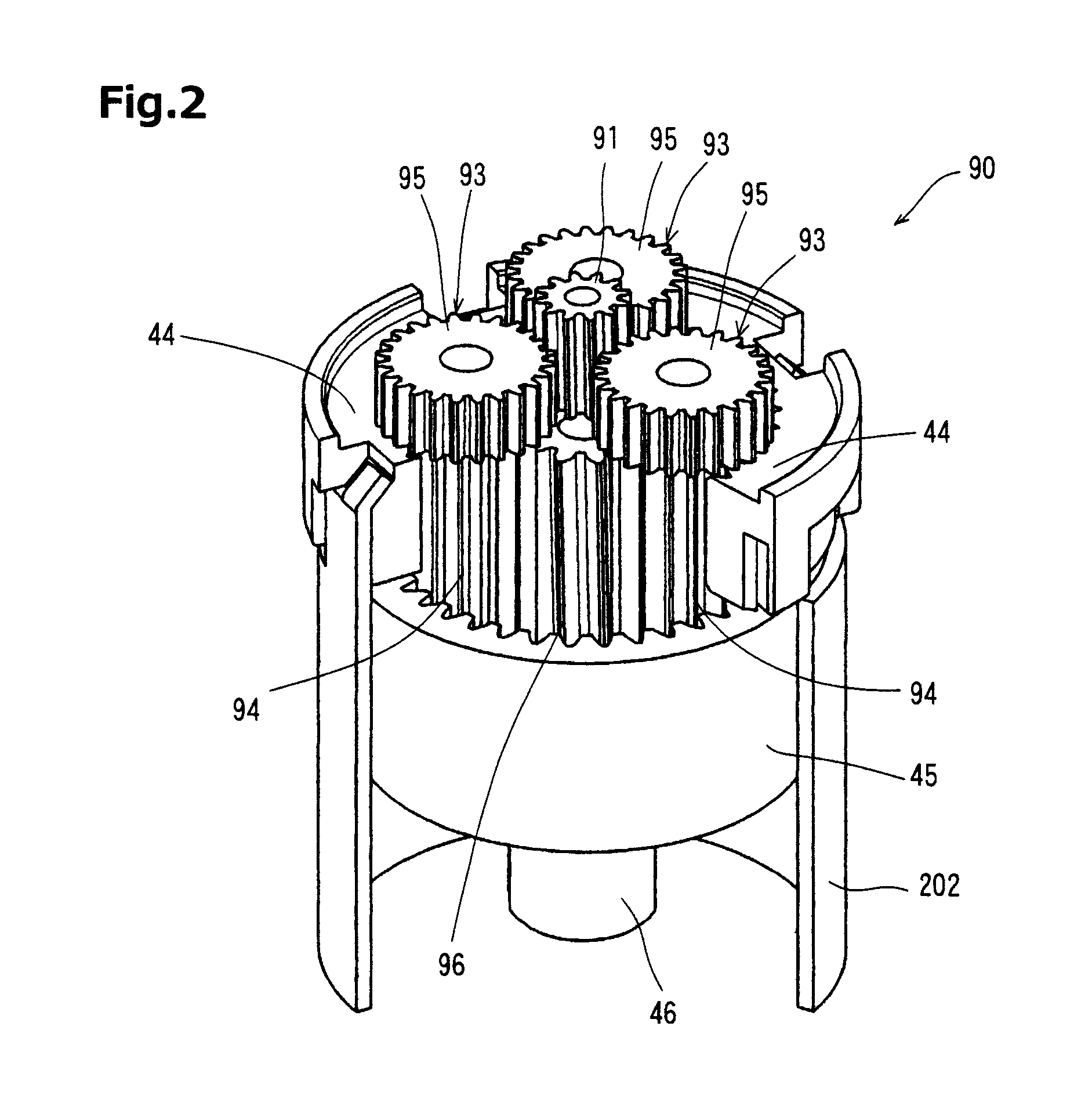 Planetary gear mechanism and motor-operated valve using the same