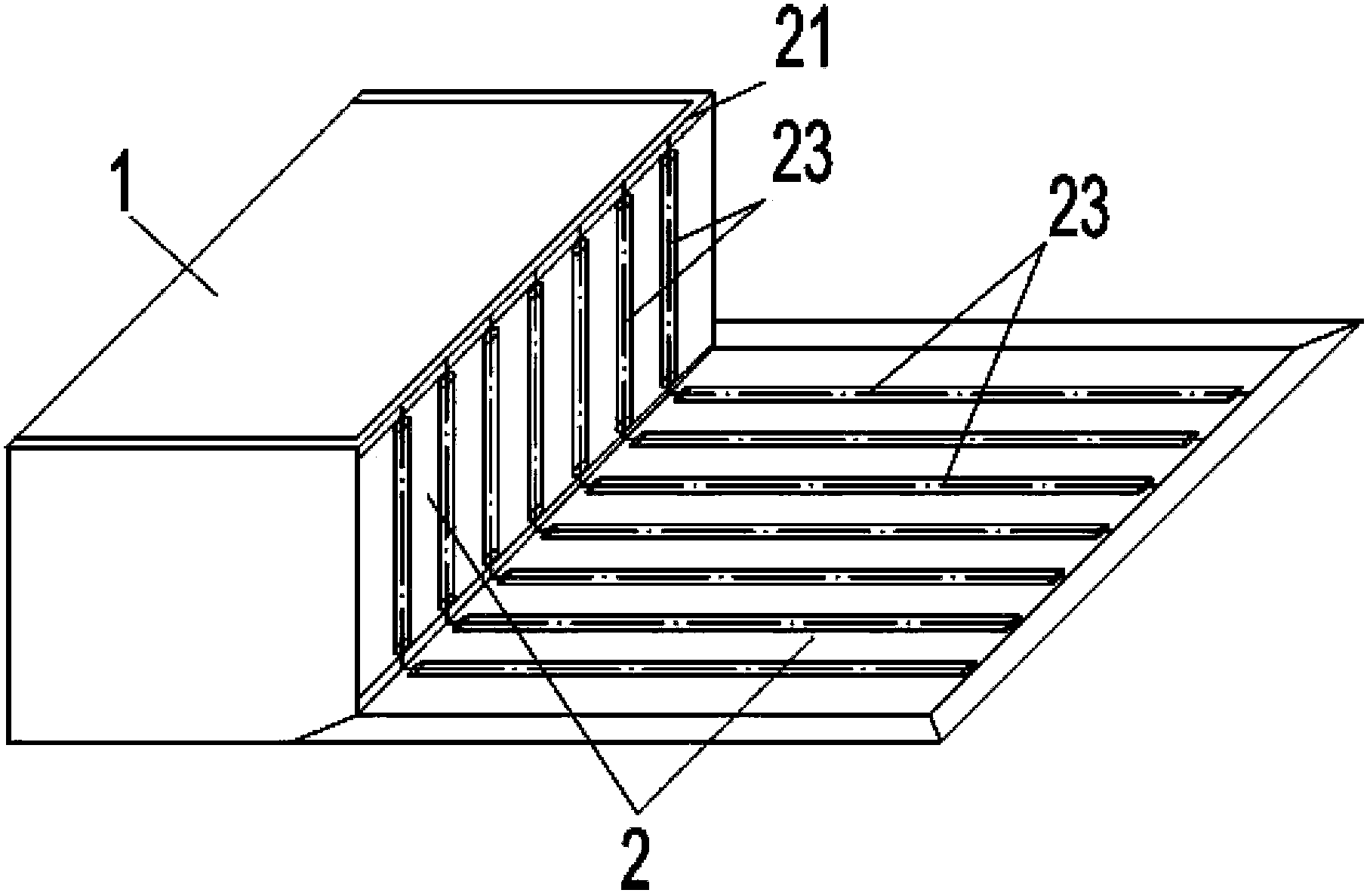 Simple sliding grid anti-blocking gully