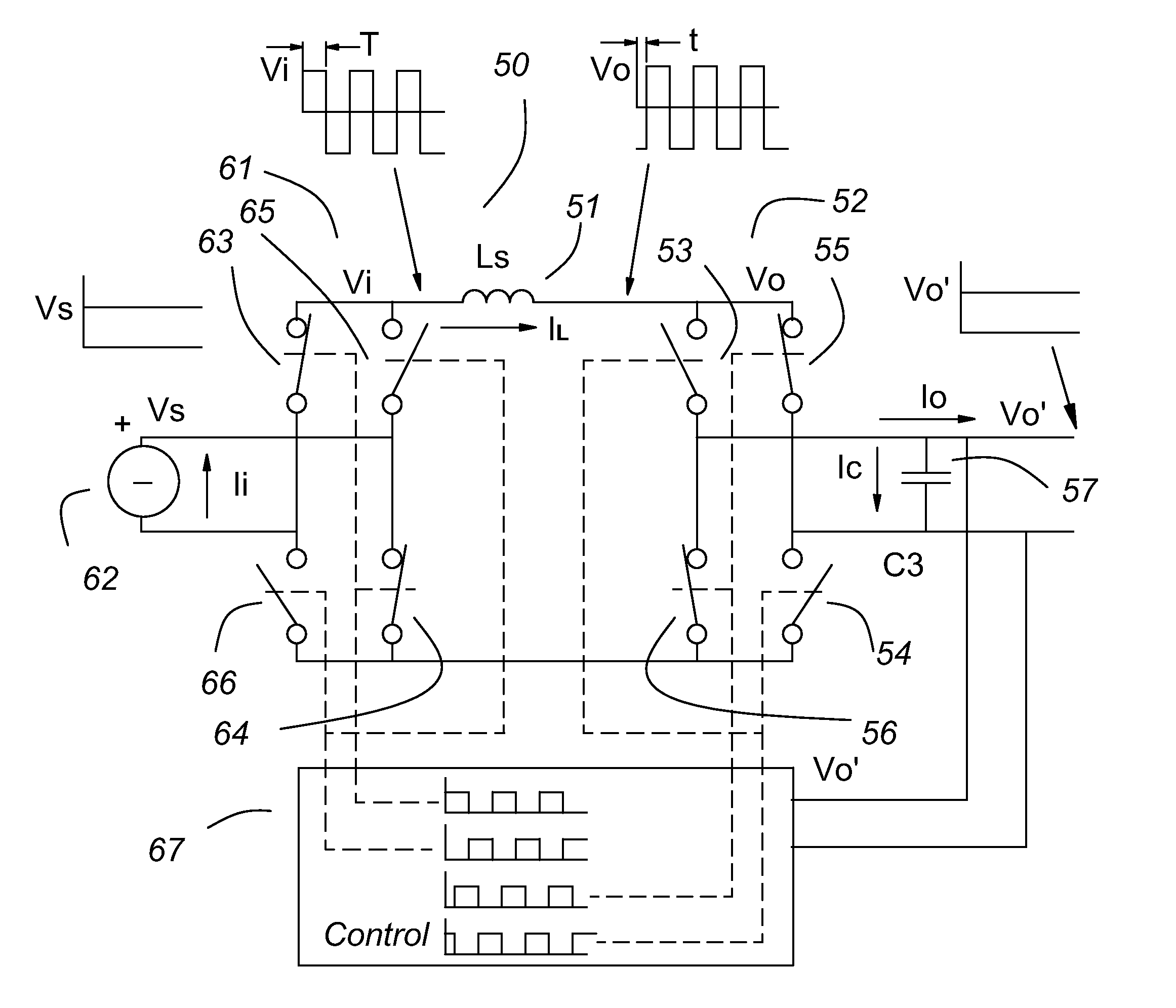 High frequency square-wave power distribution system