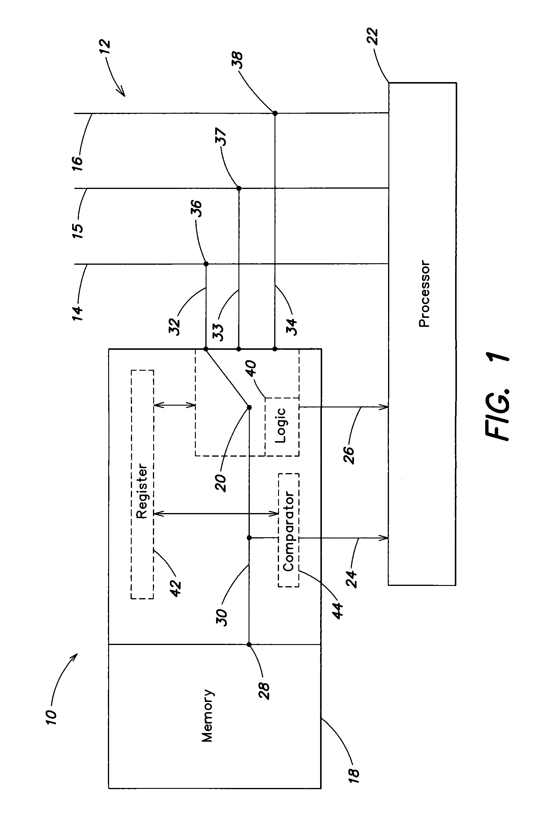 Storage device for a multibus architecture