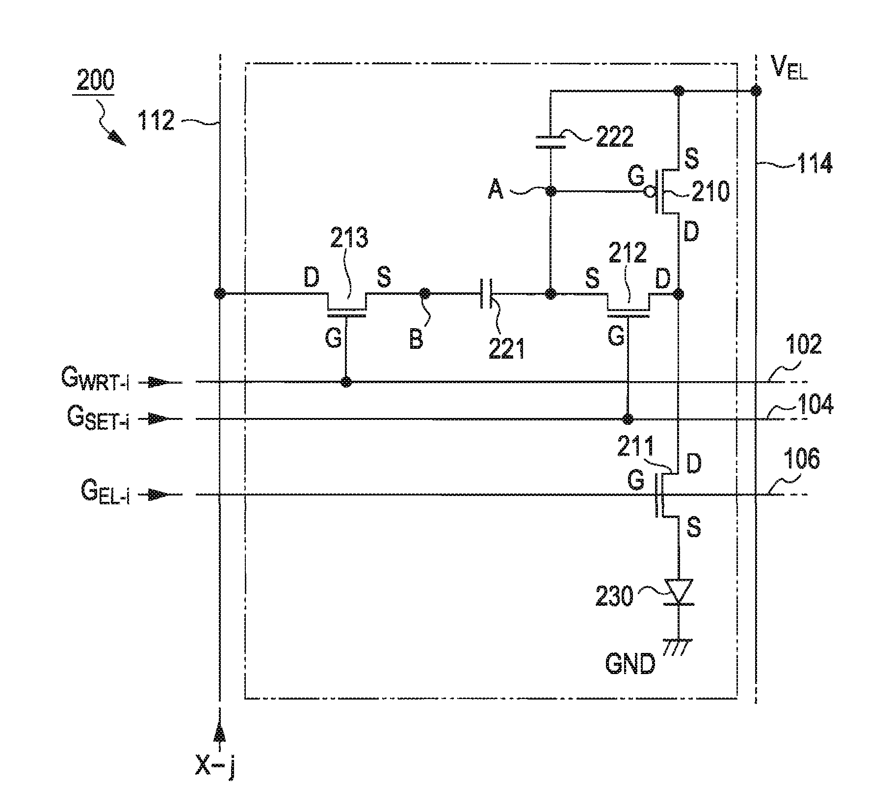 Light-emitting device, method for driving the same driving circuit and electronic apparatus