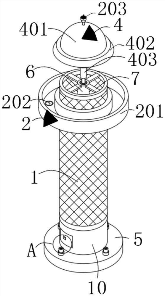 Landscaping column for civilized city creation