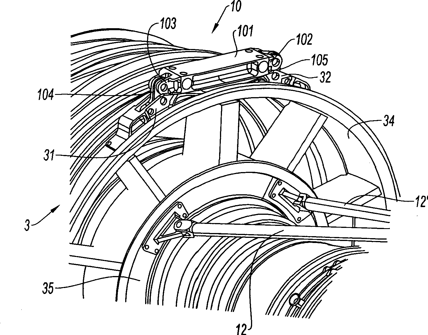 Suspension of a turbojet to an aircraft