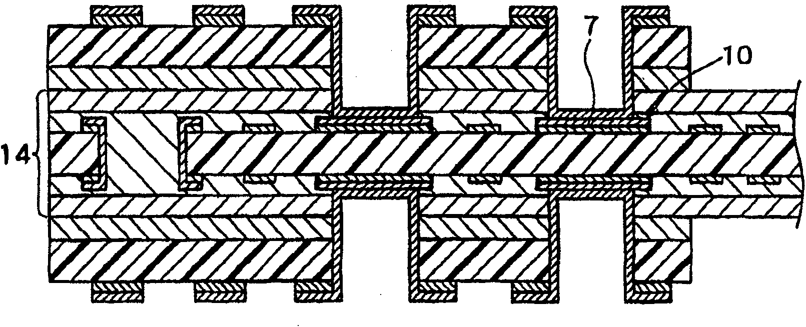 Multilayer circuit board and method for fabricating same