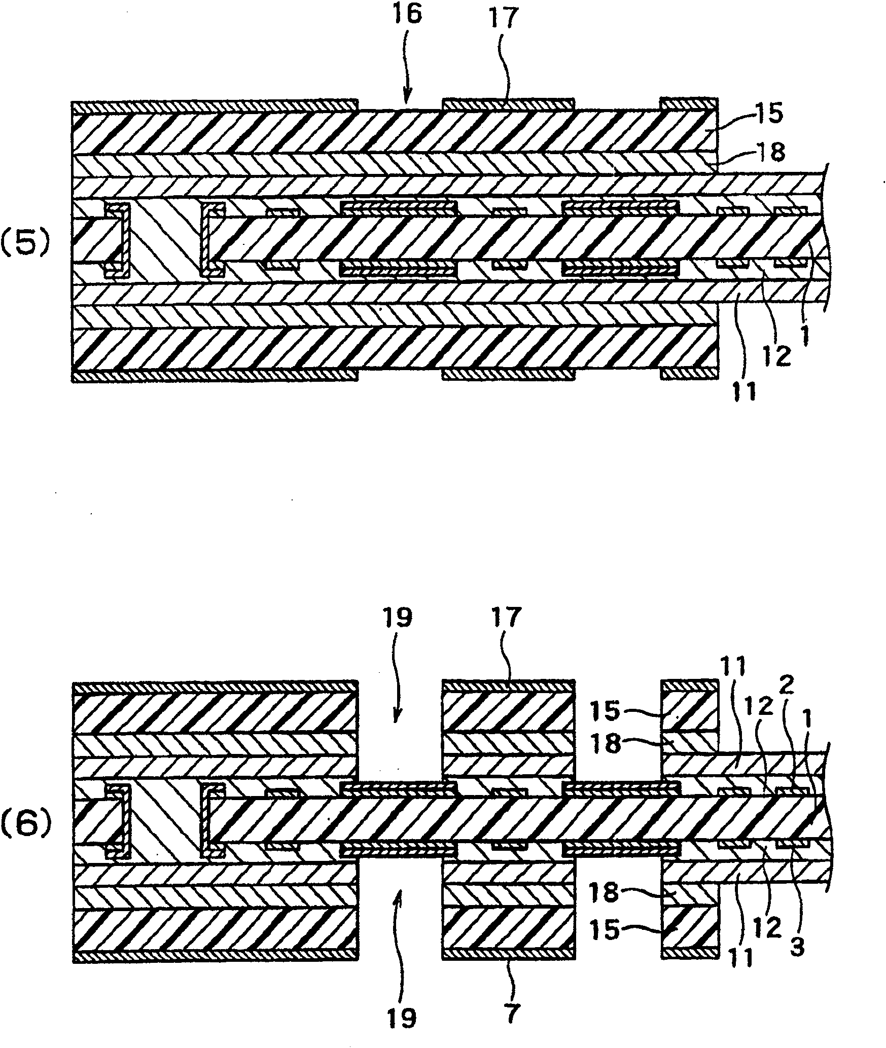 Multilayer circuit board and method for fabricating same